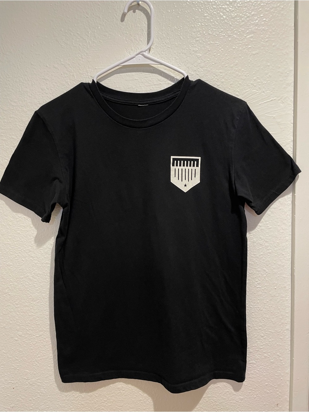Secret Baseball Club Black Graphic Logo T-Shirt Cotton Crew Neck Teens Size M